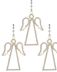 GOLD JEWELED ANGEL (Set/1) OR (Set/3) MAGNETIC CHANDELIER ORNAMENT