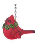 RESIN CARDINAL w/WREATH (Set/1) OR (Set/3) MAGNETIC CHANDELIER ORNAMENT
