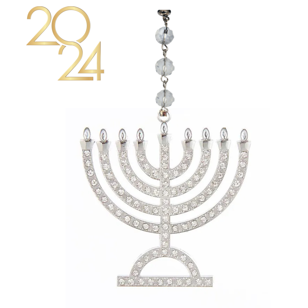 MENORAH - Hanukkah ( Set/1) MAGNETIC CHANDELIER ORNAMENT