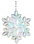 CLEAR IRIDESCENT SNOWFLAKE (Set/1) or (Set/3) MAGNETIC CHANDELIER ORNAMENT