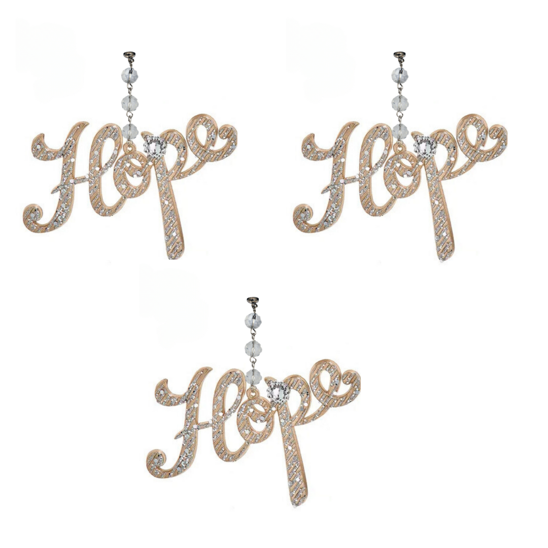 SILVER HOPE (Set/1) OR (Set/3 ) MAGNETIC CHANDELIER ORNAMENT