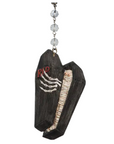 5" COFFIN (Set/1) OR (Set/3) MAGNETIC HALLOWEEN CHANDELIER ORNAMENT