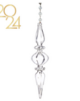 8.25" CLEAR GLASS FINIAL (Set/1) MAGNETIC CHANDELIER ORNAMENT - 2 STYLES AVAILABLE
