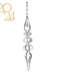 8.25" CLEAR GLASS FINIAL (Set/1) MAGNETIC CHANDELIER ORNAMENT - 2 STYLES AVAILABLE