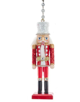 GLITTER RED + WHITE NUTCRACKER - 3 STYLES AVAILABLE (Set/1) MAGNETIC CHANDELIER ORNAMENT