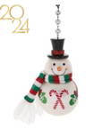 SNOWMAN w/ RED/GREEN SCARF (Set/1) MAGNETIC CHANDELIER ORNAMENT - 2 STYLES AVAILABLE