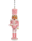 5" GLITTER BRIGHT PINK OR PASTEL PINK NUTCRACKER (Set/1 )MAGNETIC CHANDELIER ORNAMENT