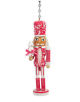 5" GLITTER BRIGHT PINK OR PASTEL PINK NUTCRACKER (Set/1 )MAGNETIC CHANDELIER ORNAMENT