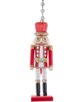 GLITTER RED + WHITE NUTCRACKER - 3 STYLES AVAILABLE (Set/1) MAGNETIC CHANDELIER ORNAMENT