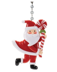 PEPPERMINT SANTAS (Set/3) - 2 STYLES AVAILABLE - MAGNETIC CHANDELIER ORNAMENT