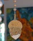 BEJEWELED ACORN (Set/3) MAGNETIC FALL CHANDELIER ORNAMENT