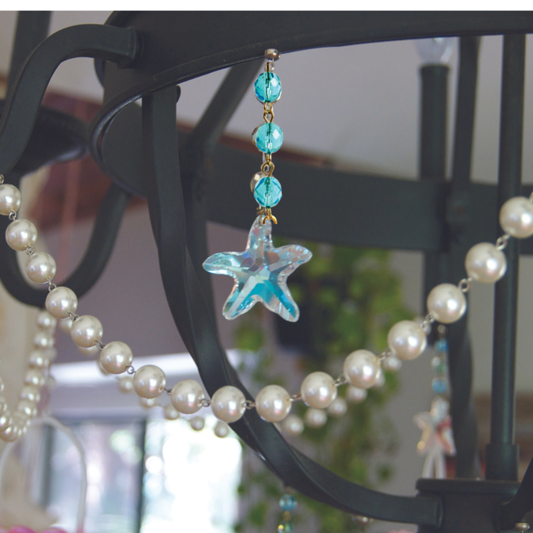 SWAROVSKI CRYSTAL STARFISH (Set/1) MAGNETIC COASTAL ORNAMENT