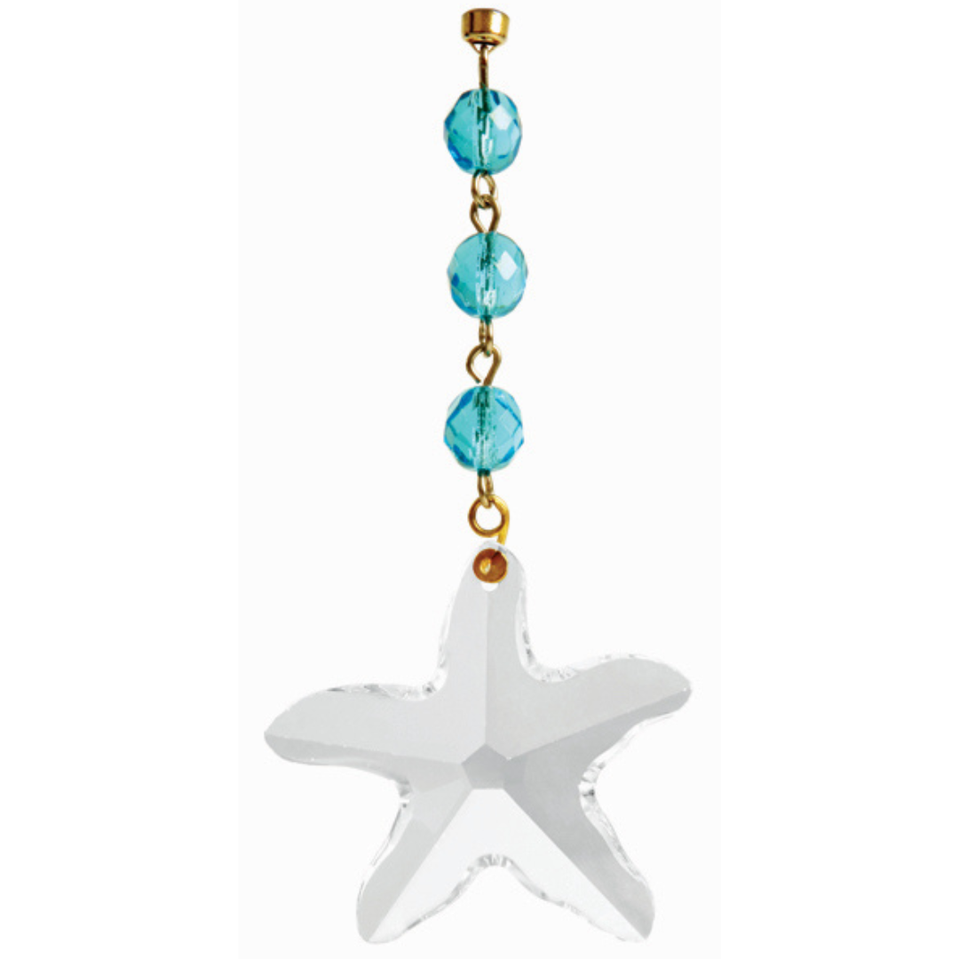 SWAROVSKI CRYSTAL STARFISH (Set/1) MAGNETIC COASTAL ORNAMENT