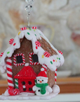 LIGHT UP GINGERBREAD HOUSE (Set 1) - Multiple Styles -MAGNETIC CHANDELIER ORNAMENT