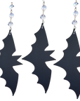 4" BLACK BAT (Set/3) MAGNETIC HALLOWEEN CHANDELIER ORNAMENT