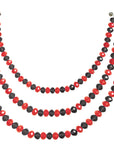 12" RED/BLACK CRYSTAL BEAD MAGNETIC CHANDELIER GARLAND (Set/3) (Copy)