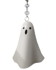 4.5" WHITE METAL GHOST (Set/3) MAGNETIC HALLOWEEN CHANDELIER ORNAMENT