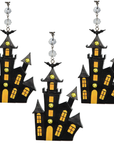 HAUNTED HOUSE (Set/3) or (Set/1) MAGNETIC HALLOWEEN CHANDELIER ORNAMENT