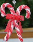 HOLIDAY CHANDELIER MAKEOVER KIT - (3) Candy Cane + (3) 12" Red/White Crystal Garland