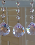4 x 30mm Pink Faceted Ball Trimkit magnetic chandelier crystal