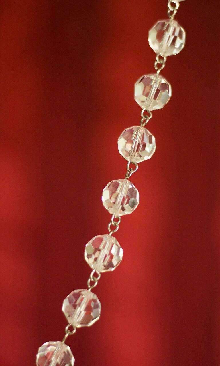 12" CLEAR CRYSTAL BEAD MAGNETIC CHANDELIER GARLAND (Set/3) - MagTrim Designs LLC