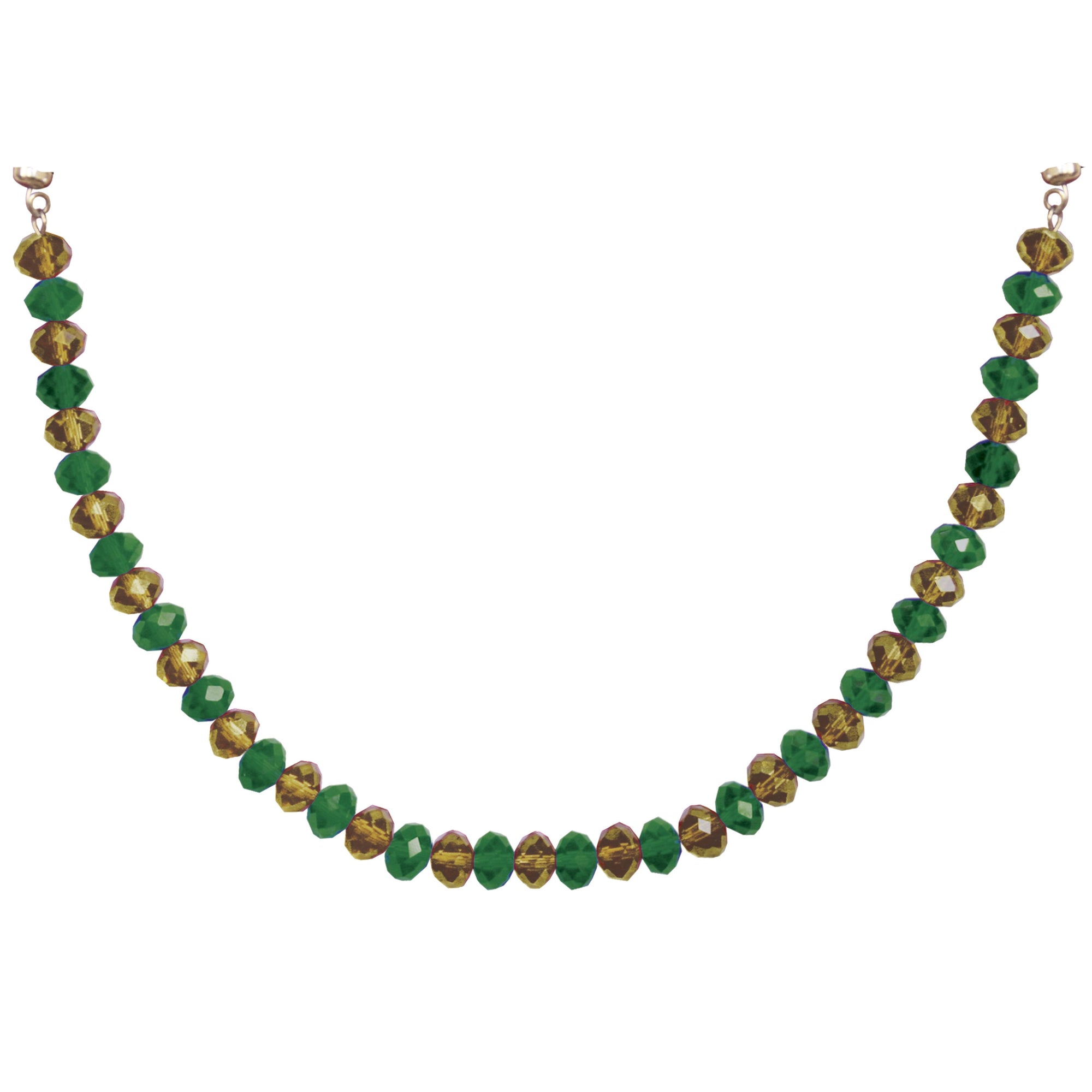 12" Crystal Garland - Green/Gold (Set of 3) Magnetic Chandelier Crystal TrimKit® - MagTrim Designs LLC