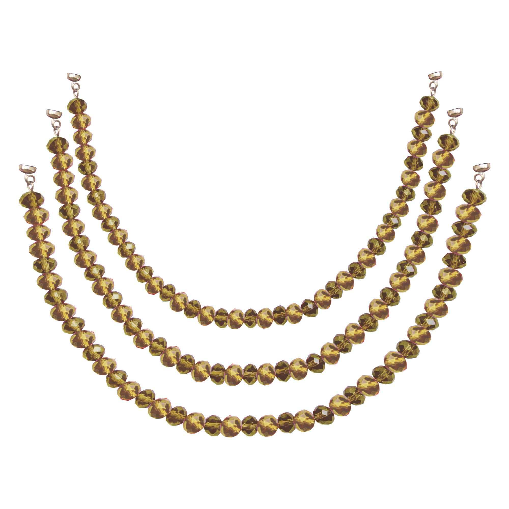 12" GOLD CRYSTAL BEAD MAGNETIC CHANDELIER GARLAND (Set/3) - MagTrim Designs LLC