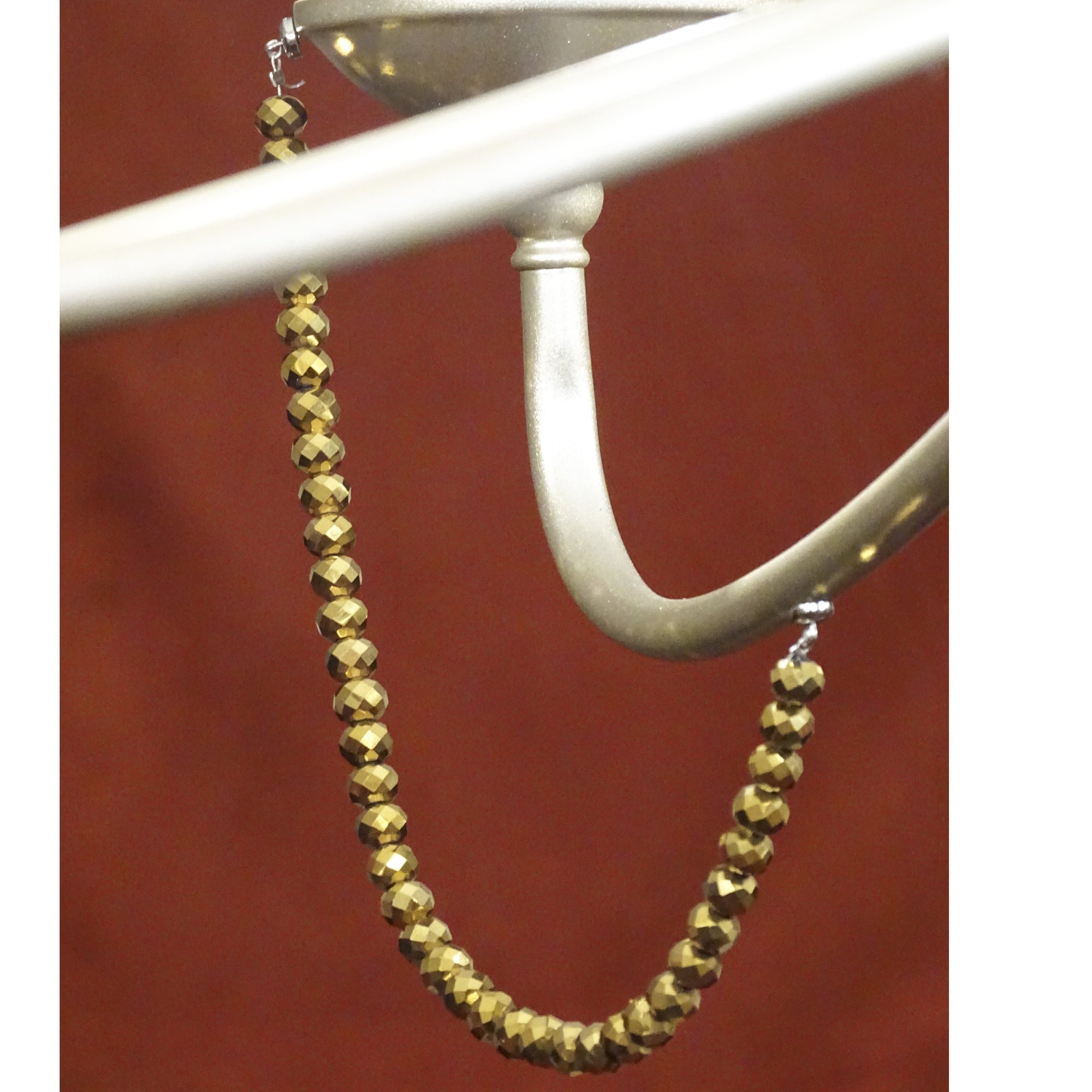 12" GOLD CRYSTAL BEAD MAGNETIC CHANDELIER GARLAND (Set/3) - MagTrim Designs LLC