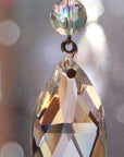 2" CLEAR "MINI" CENTER CUT CRYSTAL ALMOND Magnetic Chandelier Crystal (Box of 6) - MagTrim Magnetic Ornaments LLC