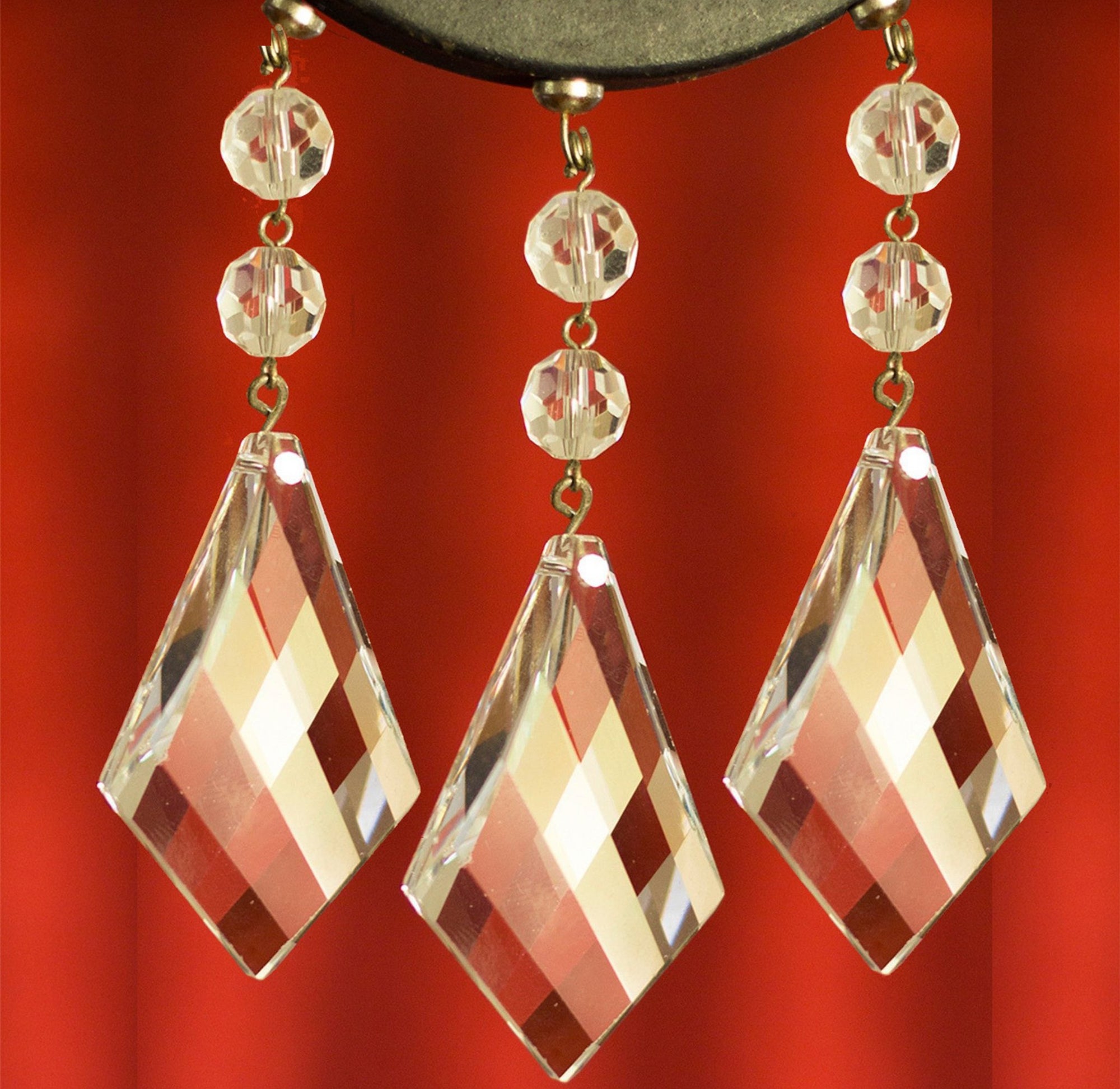 3.5" CRYSTAL TWIST DROP Magnetic Chandelier Crystal TrimKit® (Box of 3) Chandelier Crystals | Magnetic Crystals | Lamp Crystals MagTrim (441960240)