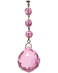 4 x 30mm PINK FACETED BALL (Box of 3) Magnetic Chandelier Crystal TrimKit® - MagTrim Magnetic Ornaments LLC