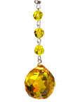 4 x 30mm YELLOW FACETED BALL (Box of 3) Magnetic Chandelier Crystal TrimKit® - MagTrim Magnetic Ornaments LLC