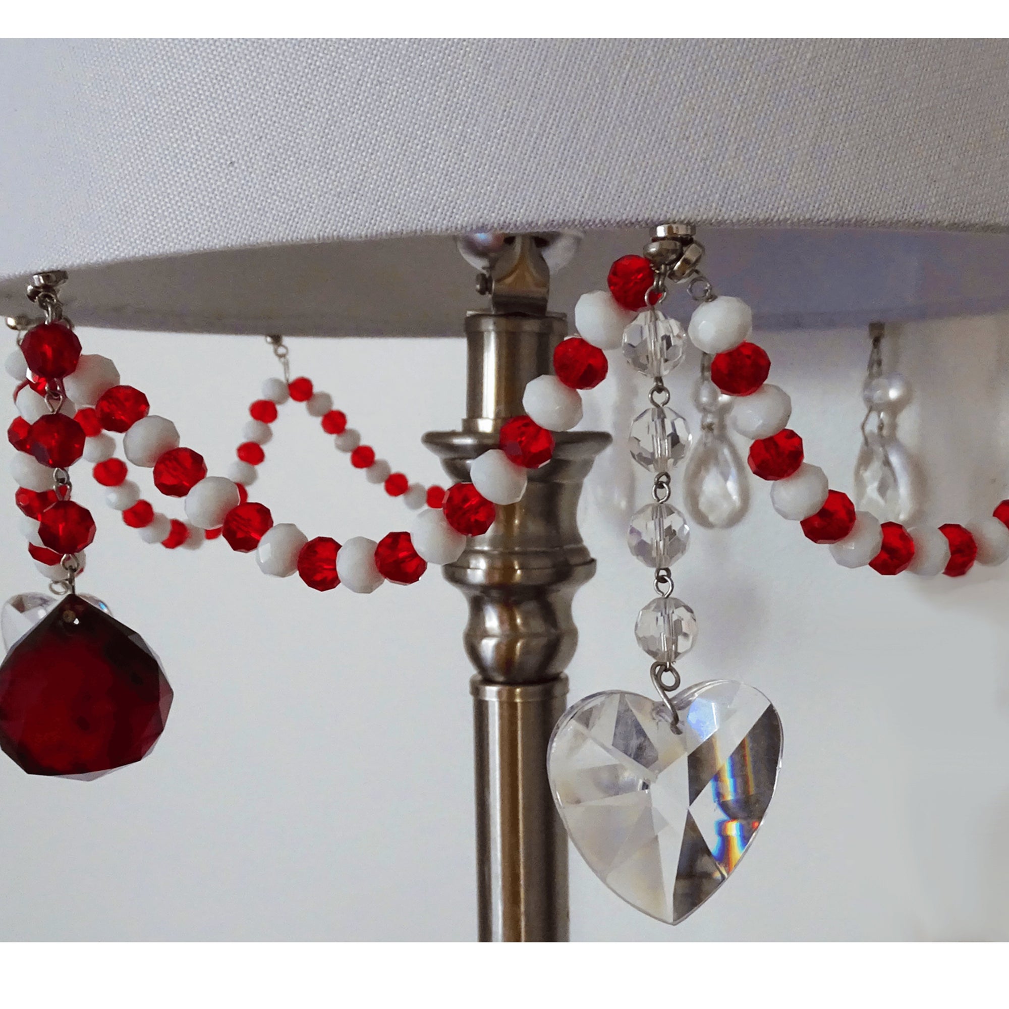 40mm CLEAR CRYSTAL HEART (Box of 3) Magnetic Chandelier Crystal TrimKit® - MagTrim Designs LLC