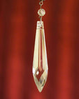 4.5 " CLEAR CRYSTAL SPEAR DROP Magnetic Chandelier Crystal TrimKit® (Box of 3) - MagTrim Designs LLC
