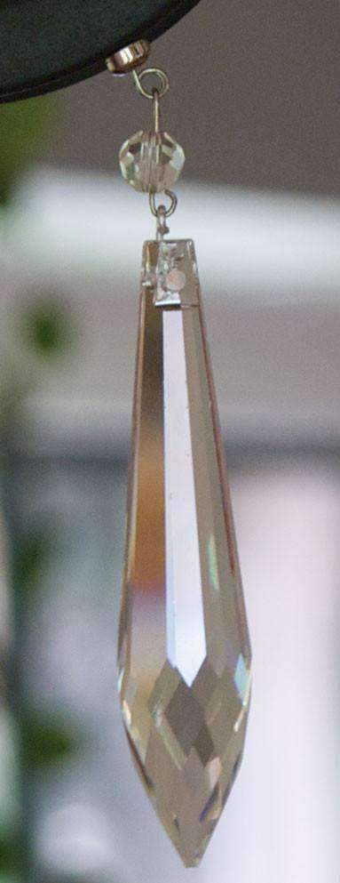 4.5 " CLEAR CRYSTAL SPEAR DROP Magnetic Chandelier Crystal TrimKit® (Box of 3) - MagTrim Designs LLC