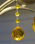 4 x 30mm Yellow Faceted Ball Trimkit magnetic chandelier crystal