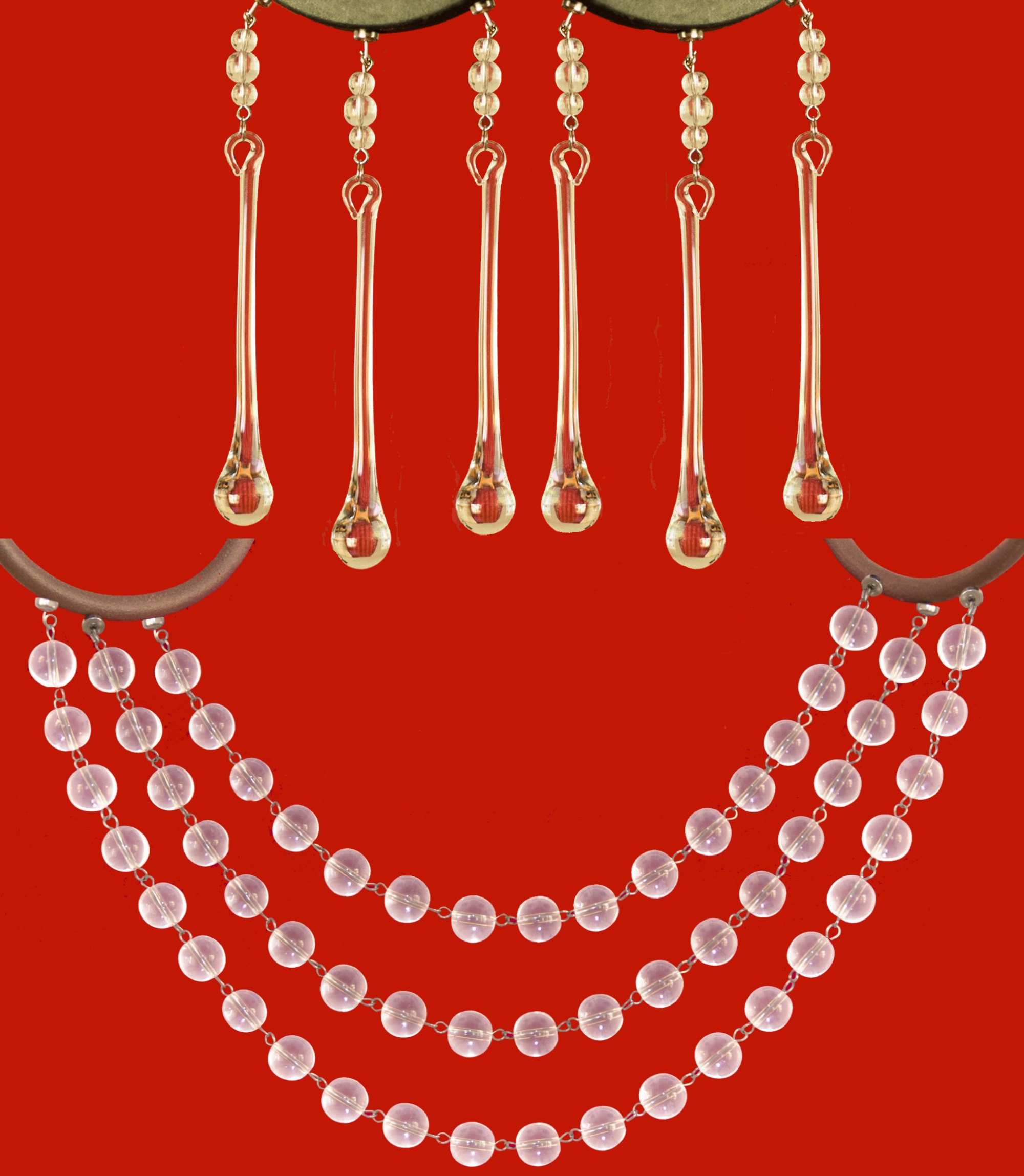 COMPLETE CHANDELIER MAKEOVER KIT - 4" Clear Tear Drop - Magnetic Chandelier Crystals (9 Piece Kit)