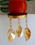 5" CHAMPAGNE CRYSTAL LEAF MAGNETIC CHANDELIER CRYSTAL (Box of 3) - MagTrim Designs LLC