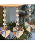 40mm CLEAR CRYSTAL HEART (Box of 3) Magnetic Chandelier Crystal
