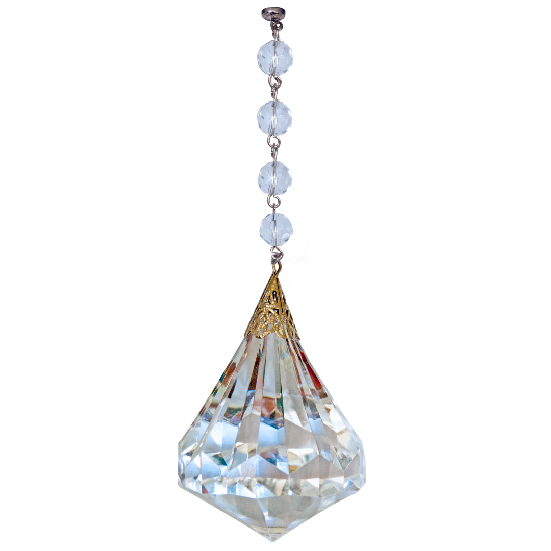 6" CLEAR ACRYLIC DIAMOND - Magnetic Chandelier Crystal TrimKit® (Box of 3) Chandelier Crystals | Magnetic Crystals | Lamp Crystals MagTrim
