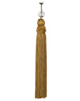 6.5" GOLD CRYSTAL BEAD TASSEL (Set/3) MAGNETIC CHANDELIER ORNAMENT - Magnetic Chandelier Accessory TrimKit® - MagTrim Designs LLC