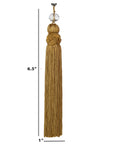 6.5" GOLD CRYSTAL BEAD TASSEL (Set/3) MAGNETIC CHANDELIER ORNAMENT - Magnetic Chandelier Accessory TrimKit® - MagTrim Designs LLC