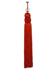6.5" ORANGE CRYSTAL BEAD TASSEL (Set/3) MAGNETIC CHANDELIER ORNAMENT - Magnetic Chandelier Accessory TrimKit® - MagTrim Designs LLC