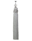 6.5" SILVER CRYSTAL BEAD TASSEL (Set/3) MAGNETIC CHANDELIER ORNAMENT - Magnetic Chandelier Accessory TrimKit® - MagTrim Designs LLC