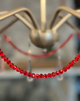 12" RED CRYSTAL BEAD MAGNETIC CHANDELIER GARLAND (Set/3)