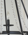 12" CLEAR CRYSTAL BEAD MAGNETIC CHANDELIER GARLAND (Set/3)