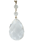 2" CLEAR FACETED ALMOND - MAGNETIC Chandelier Crystal. INSTANTLY REJUVENATE LIGHTING FIXTURES! Use as wedding crystals to add INSTANT SPARKLE to any event. Click n' Stick! (27878852)