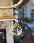 40 mm HOLIDAY CRYSTAL BALL (Set/3) MAGNETIC CHANDELIER ORNAMENT
