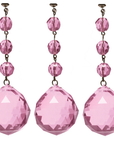 4 x 30mm Pink Faceted Ball Trimkit magnetic chandelier crystal