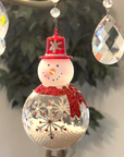 RED/WHTE SNOWMAN (Set/3) or (Set/1) MAGNETIC CHANDELIER ORNAMENT